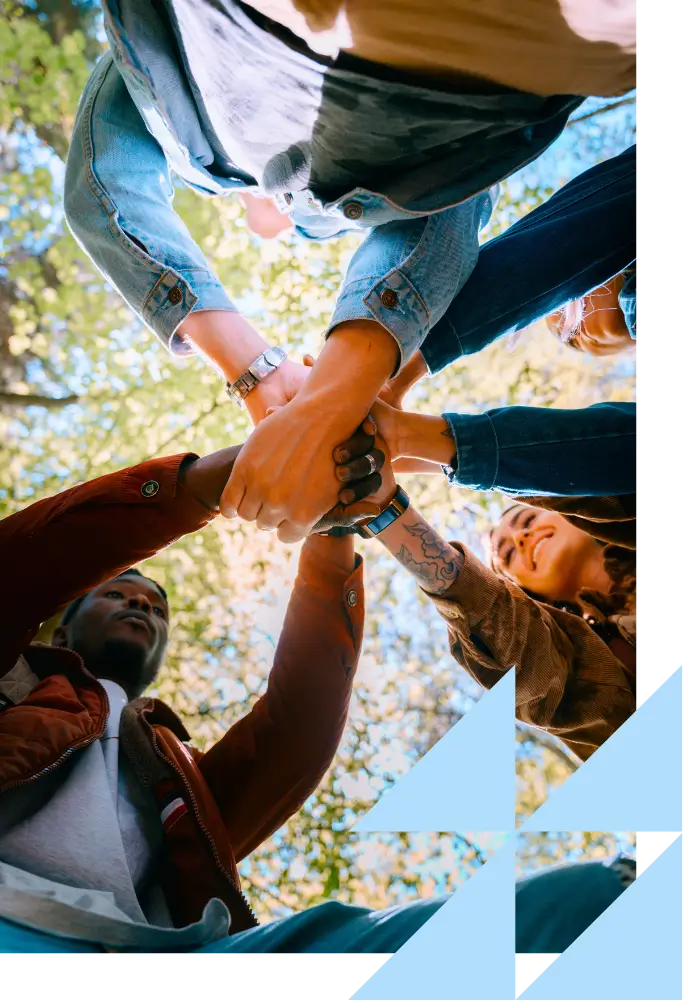 Diverse Group of People holding hands